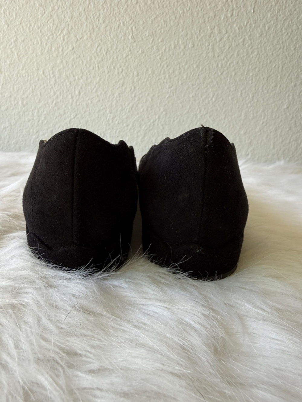 Chloe Black Pointed-Toe Suede Flats - Picture 9 of 9